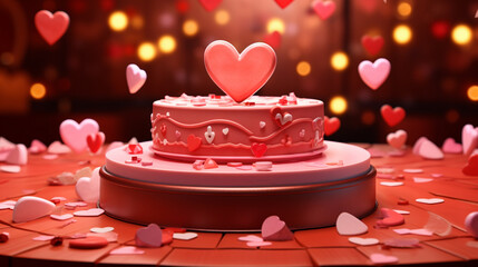 Sticker - heart shaped cake