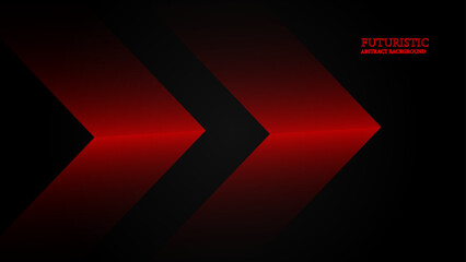 3D red techno abstract background overlap layer on dark space with glowing lines effect decoration. Modern graphic design element future style concept for banner, flyer, card, or brochure cover. vecto