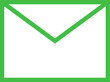 Digital png illustration of green envelope on transparent background