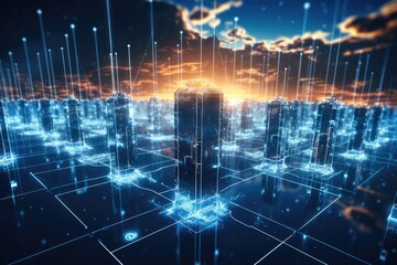 Leinwandbilder - The blockchain era, How decentralized technology is shaping the future.