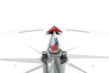 Poster - Digital png illustration of pointer of compass on transparent background