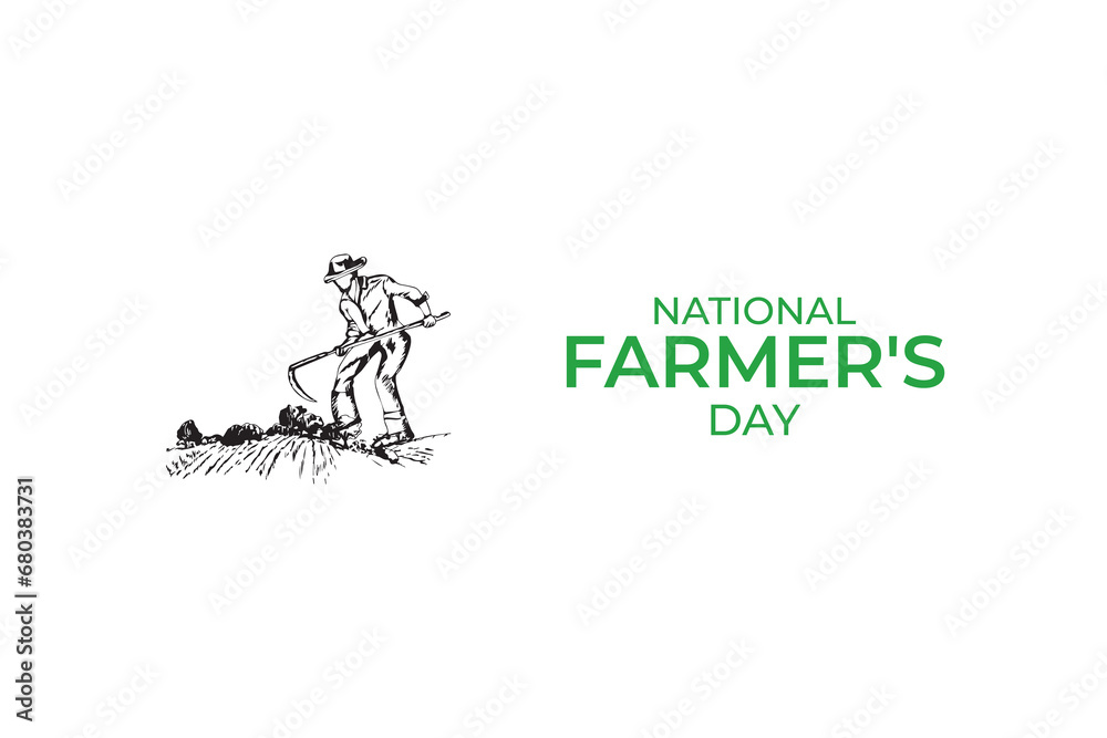 Happy farmer's day Indian kisan diwas Stock Vector | Adobe Stock