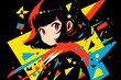 © beeboys - 振り向く女の子,Generative AI AI画像