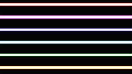 Wall Mural - neon long line Frame. Vector set of round neon vector