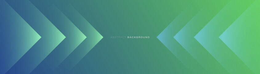 Aufkleber - Abstract modern minimal triangle geometric on a blue and green background. Light texture simple geometric shape banner