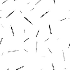 Poster - Seamless vector pattern with thermometer symbols, creating a creative monochrome background with rotated elements. Illustration on transparent background