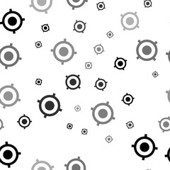 Poster - Seamless vector pattern with crosshair symbols, creating a creative monochrome background with rotated elements. Illustration on transparent background