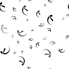 Poster - Seamless vector pattern with tachometer symbols, creating a creative monochrome background with rotated elements. Vector illustration on white background