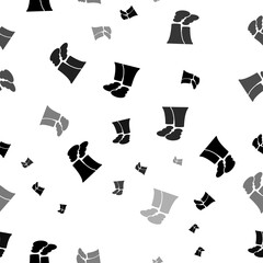 Poster - Seamless vector pattern with industrial pollution symbols, creating a creative monochrome background with rotated elements. Illustration on transparent background