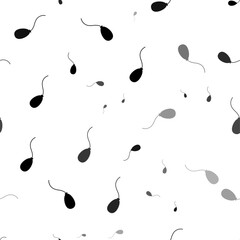 Poster - Seamless vector pattern with balloon symbols, creating a creative monochrome background with rotated elements. Vector illustration on white background