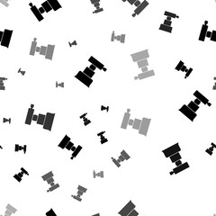 Poster - seamless vector pattern with camera symbols, creating a creative monochrome background with rotated 