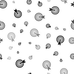 Poster - Seamless vector pattern with goal symbols, creating a creative monochrome background with rotated elements. Illustration on transparent background