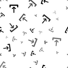 Poster - Seamless vector pattern with download symbols, creating a creative monochrome background with rotated elements. Vector illustration on white background