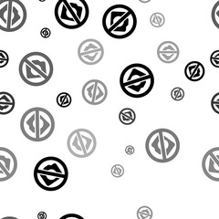 Poster - Seamless vector pattern with no photo symbols, creating a creative monochrome background with rotated elements. Illustration on transparent background