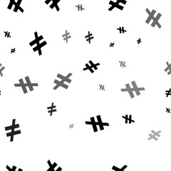 Poster - Seamless vector pattern with not equal symbols, creating a creative monochrome background with rotated elements. Illustration on transparent background