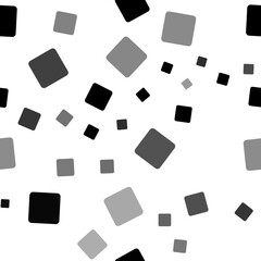 Poster - Seamless vector pattern with rounded square symbols, creating a creative monochrome background with rotated elements. Illustration on transparent background