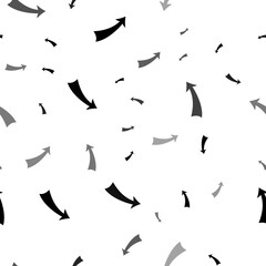 Poster - Seamless vector pattern with up arrows, creating a creative monochrome background with rotated elements. Illustration on transparent background