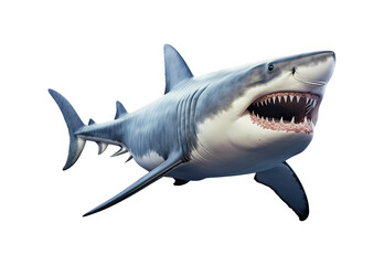 Wall Mural - Megalodon_full_body._No_shadows_highest_details