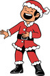 © Aga - Cute boy wearing santa claus costume cartoon character