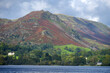 The slopes of Helm Crag above the lake at Grasmere in the Lake District