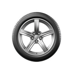 Wall Mural - car wheel on  transparent background