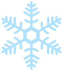 Wall Mural - Blue snowflake isolated on white background