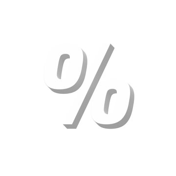 Percent symbol 3d style icon