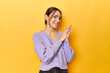 © Asier - feeling energetic and comfortable, rubbing hands confident.