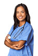 © Asier - Young Filipina nurse with a stethoscope in studio