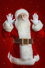 Wall Mural - surprised emotional santa