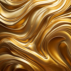Wall Mural - abstract golden background with waves