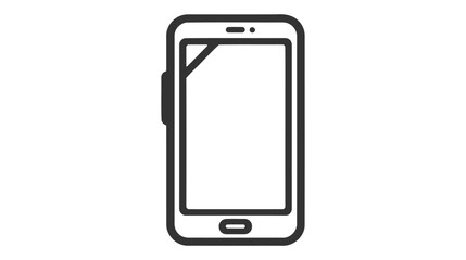 Poster - Phone vector with blank white screen isolated on white background
