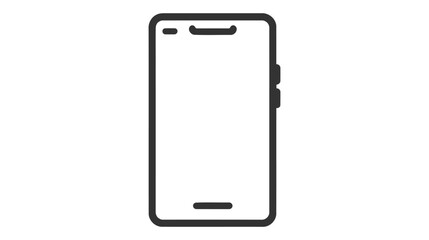 Poster - Phone vector with blank white screen isolated on white background