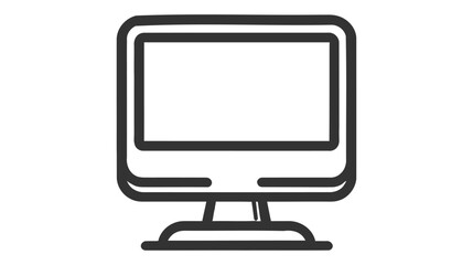 Wall Mural - Computer monitor icon. Flat PC symbol. Vector illustration, EPS10