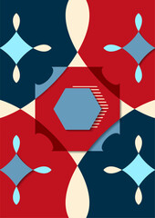 Poster - Colorful geometric background design. Cover design. Vector