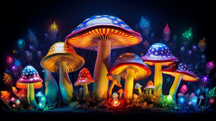 Psychedelic mushrooms wallpaper