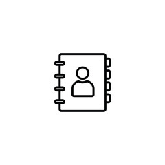 Poster - address book icon vector for web