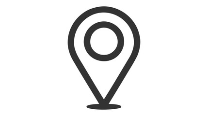 Fototapete - Pin icon vector. Location sign Isolated on white background