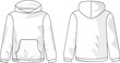 Hoodie Sweatshirt Mockup template vectir design Front and back set,