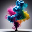 smoke in black background. abstract 3d illustration, 3d rendering. smoke in black background. abstract 3d illustration, 3d rendering. colorful ink in the smoke
