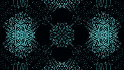 Poster - Abstract kaleidoscope with geometric pattern. Kaleidoscopic background design. Hypnotic background. Colorful abstract kaleidoscope animation with sparkling patterns. Jewelry background. 3d. Vector