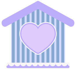 Wall Mural - Purple house icon isolated on white background.