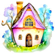 Bajkowy kolorowy domek