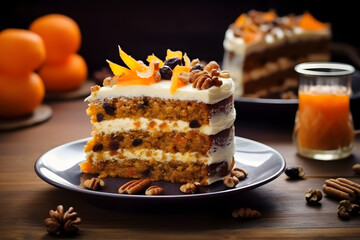 Wall Mural - Homemade Carrot cake 