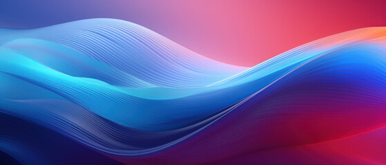 Wall Mural - Dynamic abstract with intertwining blue and red waves.