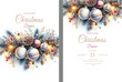 © Deborah - watercolor Christmas invitation card template
