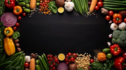  fresh vegetables background for text.