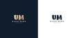 UM Letters vector logo design 