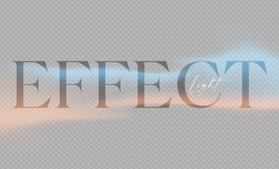 Canvas Print - Soft gradient fog and sun shining light effect. Vector transparent blur design.