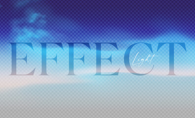 Canvas Print - Soft blue effect with fog texture and light. Transparent vector night effect.